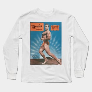 MUSCLES MAGAZINE - Vintage Physique Muscle Male Model Magazine Cover Long Sleeve T-Shirt